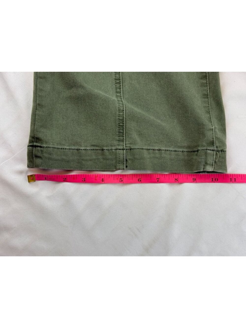 Paige Womens High-Rise Wide-Leg Green Pants Size 31 Cotton Blend - Picture 12 of 12